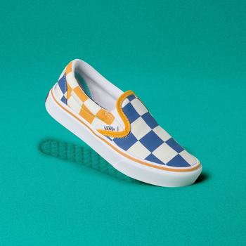 Gyerek Vans Big Checker ComfyCush Tornacipő VA0187534 Kék/Sárga